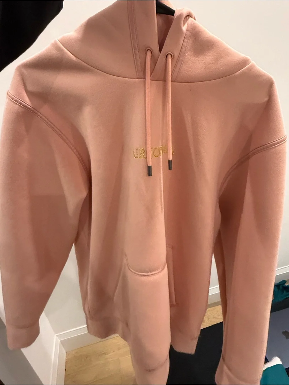 Jordan Peach Pink Hoodie with Red Jumpman Logo